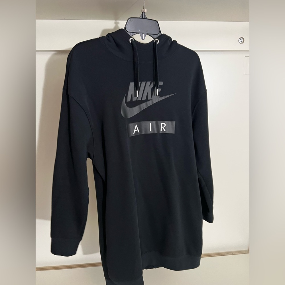 Nike Air Womens Black Dress Long Hoodie- Small